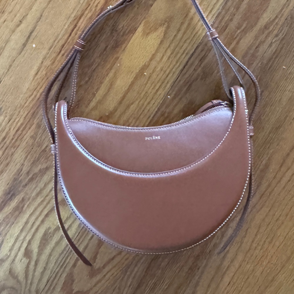 Polene Numero Dix Smooth Camel Brown Leather Women's Bag